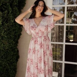 Baltic Born Lynlee Metallic Maxi Dress | Pink Multi Size MM